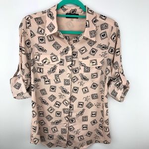 Karl Lagerfeld Blush Pink Blouse